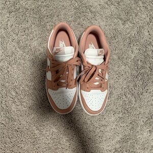 Nike Dunks White and tan pink Sneakers